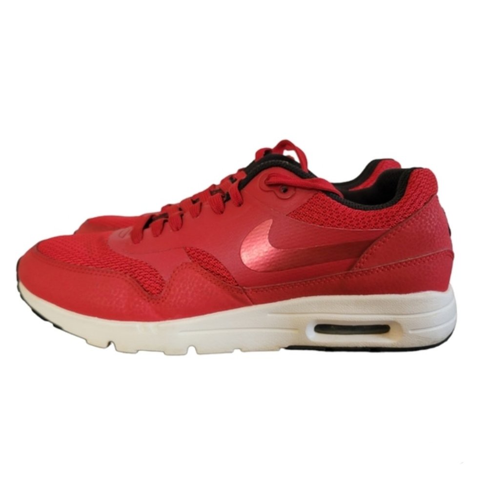Nike | Air Max 1 Ultra Essentials Women Red Mesh Shoes Sneakers | # 704993-600